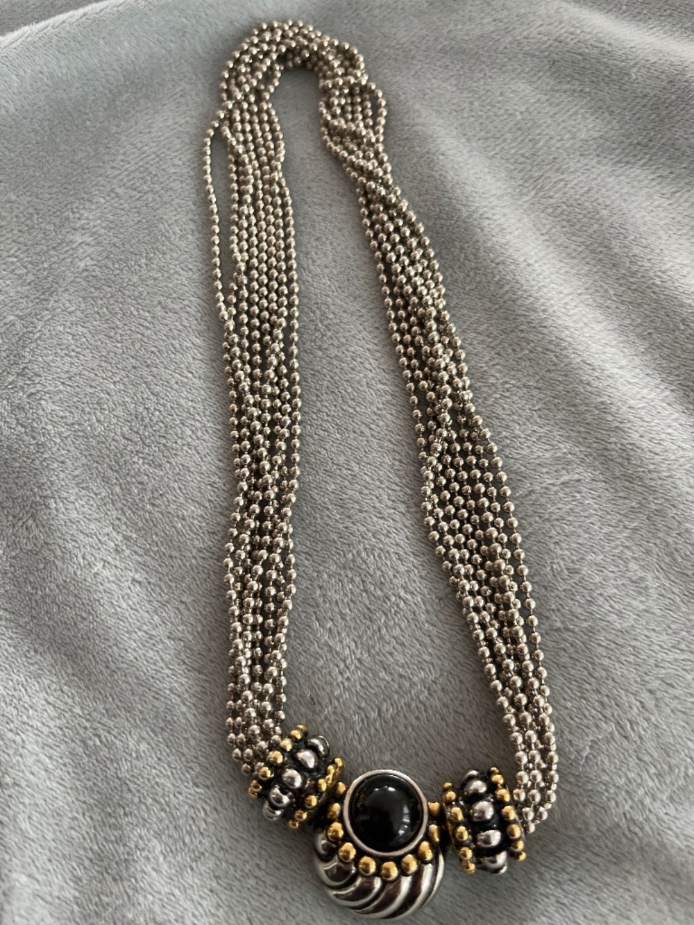 Two tone silver and gold necklace